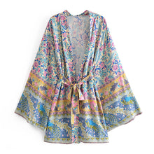 Load image into Gallery viewer, Floral print ,Bohemian Robe,Boho Kimono
