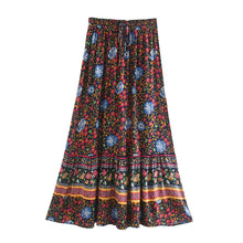 Load image into Gallery viewer, Boho Skirt, Maxi Skirt, Wild Flower
