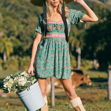 Load image into Gallery viewer, Mini Dress, Boho Sundress,Floral print
