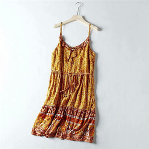 Mini Dress, Boho Sundress,Floral Print