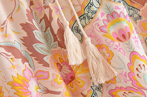 Peacock Floral Print,Bohemian Maxi Skirts,Boho Skirts