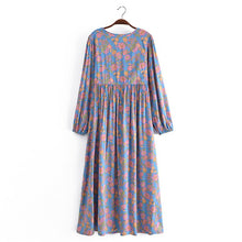 Load image into Gallery viewer, Floral print,Bohemian maxi dress,Boho sundress
