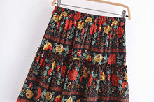 Load image into Gallery viewer, Boho Mini Skirt ,Bohemian Rayon Cotton Skirts
