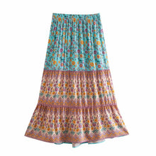 Load image into Gallery viewer, Boho Skirt, Maxi Skirt, Wild Flower
