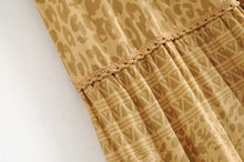 Load image into Gallery viewer, Boho Skirt, Maxi Skirt,Leopard Flower
