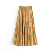 Load image into Gallery viewer, Boho Skirt, Maxi Skirt,Leopard Flower
