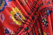 Load image into Gallery viewer, Peacock Floral Print,Bohemian Maxi Sundress, Boho Dress
