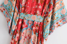 Load image into Gallery viewer, Maxi Dress, Boho Dress,Peacock Floral Print

