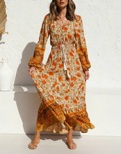 Load image into Gallery viewer, Maxi Dress, Boho Sundress,Floral print
