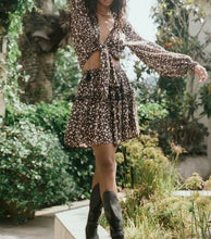 Load image into Gallery viewer, Floral  print,, boho skirt , Bohemian mini skirts
