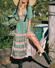 Load image into Gallery viewer, Maxi Dress, Boho Sundress,Floral print
