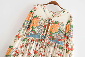 Floral Print,Bohemian Maxi Dress,Boho Dress