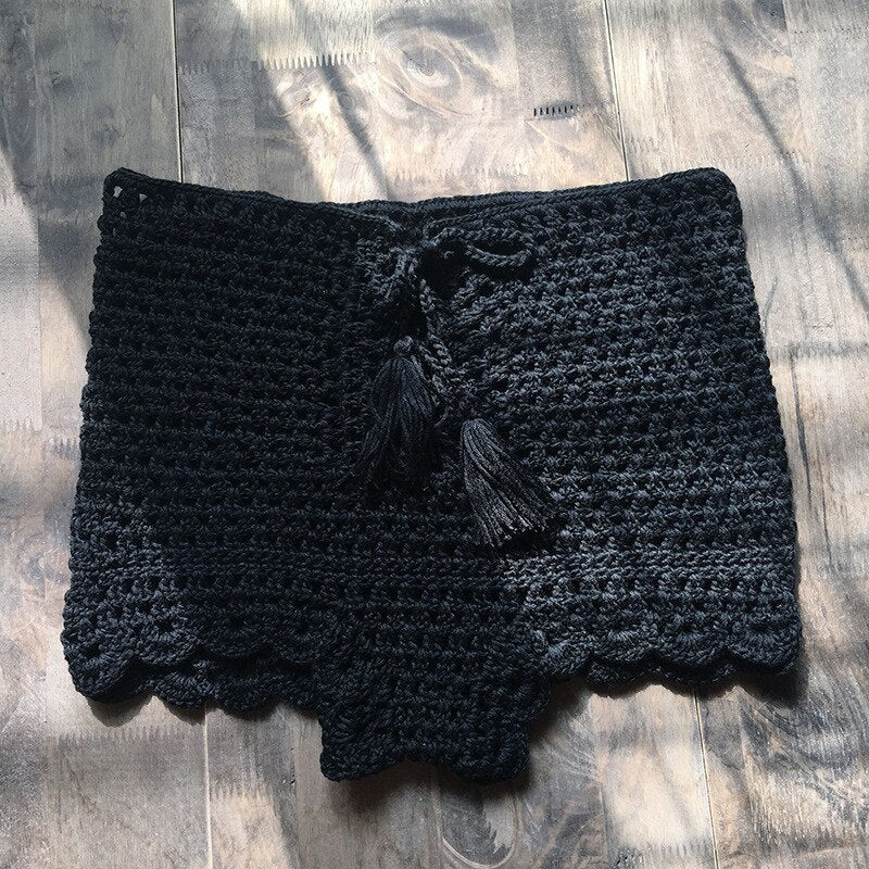 Bohemian colourful hollow,boho shorts