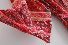 Load image into Gallery viewer, Boho Robe, Kimono Robe,Nova Red Floral
