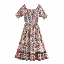 Load image into Gallery viewer, Boho Dress,Off Shoulder Sundress,Beach Midi Dress
