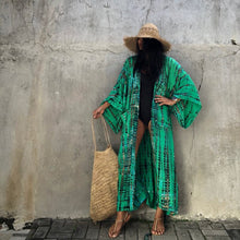 Load image into Gallery viewer, Floral print,Bohemian maxi dress,Boho kimono
