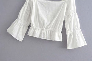 Boho Blouse, White Shirt,white Off-shoulder Tops