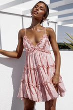 Load image into Gallery viewer, Floral print ,Bohemian mini dress,Boho sundress
