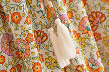 Load image into Gallery viewer, Camel Floral Print,Bohemian Maxi skirt , Boho Skirt
