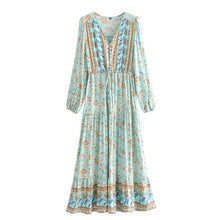Load image into Gallery viewer, Floral Print,Bohemian Maxi Sundress,Boho Dress
