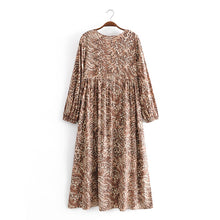 Load image into Gallery viewer, Maxi Dress, Boho Sundress,Leopard Print
