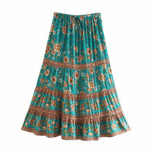 Load image into Gallery viewer, Boho Skirt, Maxi Skirt, Wild Flower
