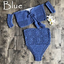 Load image into Gallery viewer, Solid hollow,Bikini Swimsuit, Biquini Swim Beachwear
