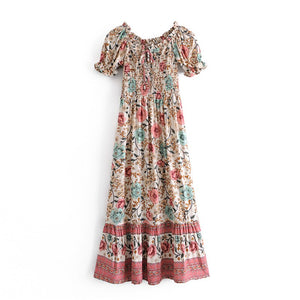 Floral print ,Boho midi dress, Boho sundress