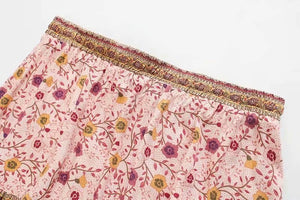 Boho Skirt, Mini Skirt, Wild Flower