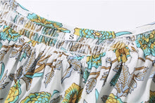 Load image into Gallery viewer, Boho Sets, Green Floral Print ,Pants and Tops
