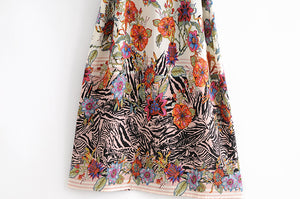 Multi Floral print ,Boho Kimono robe,Bikini Cover-ups