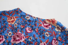 Load image into Gallery viewer, Mini Dress, Boho Dress, Sundress,Rose Print
