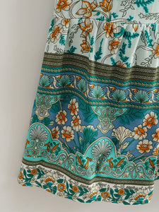 Maxi Dress, Boho Sundress,Floral Print
