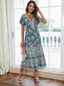 Floral Print,Bohemian Dresses,Boho Sundress