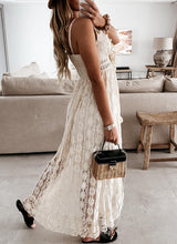Load image into Gallery viewer, Lace Tassel ,Bohemian Maxi Dress,Boho Sundress
