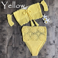 Load image into Gallery viewer, Solid hollow,Bikini Swimsuit, Biquini Swim Beachwear
