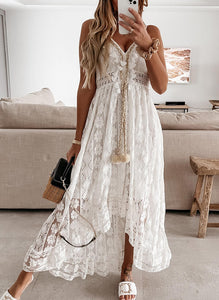 Lace Tassel ,Bohemian Maxi Dress,Boho Sundress