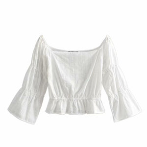 Boho Blouse, White Shirt,white Off-shoulder Tops
