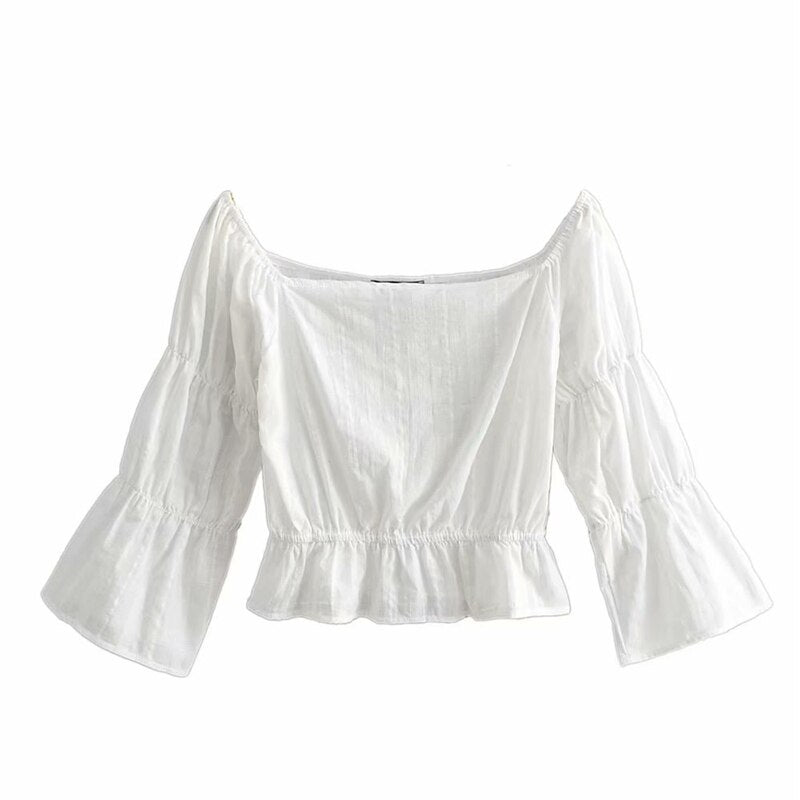 Boho Blouse, White Shirt,white Off-shoulder Tops