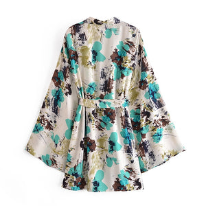 Tie Dye Print , Bohemian Robe,Boho Kimono