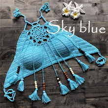 Load image into Gallery viewer, Hollow Out Tassel ,Sexy Crop Tops

