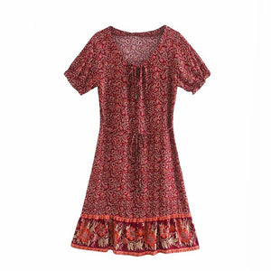 Mini Dress, Boho Sundress,Floral print