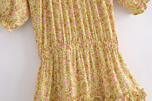Load image into Gallery viewer, Floral print , Bohemian  dress , Boho mini vestidos
