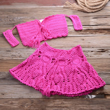 Load image into Gallery viewer, Solid hollow,Bikini Swimsuit,Biquini Swim Beachwear
