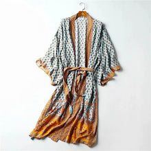 Load image into Gallery viewer, Pink Floral Print,Bohemian Kimono,Boho Robe
