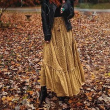 Load image into Gallery viewer, Boho Skirt, Maxi Skirt,Leopard Flower

