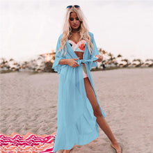 Load image into Gallery viewer, solid sashes, Bohemian dress , Boho maxi sundress
