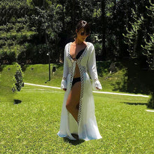 Load image into Gallery viewer, White Bohemian  dress , Boho maxi sundress
