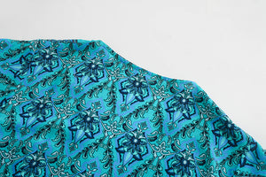 Boho Dress, Bohemian Maxi Dress,Green Floral Print