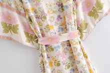 Load image into Gallery viewer, Boho Kimono,Gypsy Floral ,Bohemian Robe
